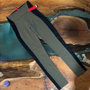 SPANX Olive and Black Leggings